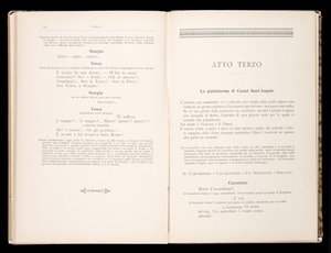 Libretto autorstwa Toski Giacomo Pucciniego, wydanie Ricordi, Włochy autorstwa Italian School