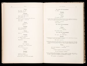 Libretto autorstwa Tosca Giacomo Pucciniego, wydanie Ricordi, Włochy autorstwa Italian School