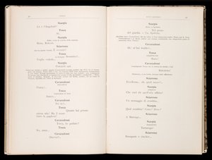Libretto autorstwa Tosca Giacomo Pucciniego, wydanie Ricordi, Włochy autorstwa Italian School