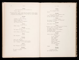 Libretto autorstwa Tosca Giacomo Pucciniego, wydanie Ricordi, Włochy autorstwa Italian School
