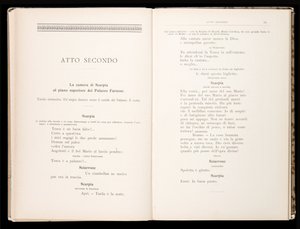 Libretto autorstwa Tosca Giacomo Pucciniego, wydanie Ricordi, Włochy autorstwa Italian School