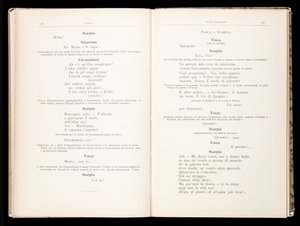 Libretto autorstwa Tosca Giacomo Pucciniego, wydanie Ricordi, Włochy autorstwa Italian School