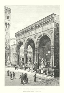 Loggia dei Lanzi, Place de la Seigneurie, Andrea Orgagna, architekt autorstwa Italian School