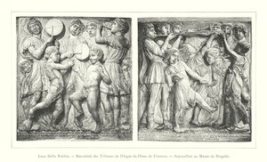 Luca Della Robbia, Płaskorzeźby z Galerii Organowej Kopuły we Florencji, Dziś w Muzeum Bargello (grafika) autorstwa Italian School