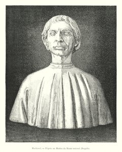 Machiavelli, Po marmurze z Muzeum Narodowego, Bargello (grafika) autorstwa Italian School