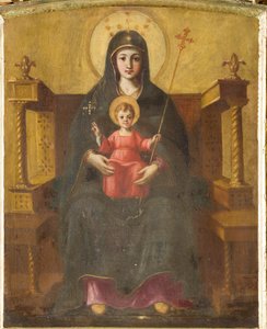 Madonna z Dzieciątkiem na tronie autorstwa Italian School