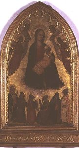 Madonna Pokory ze świętymi (tempera na panelu) autorstwa Italian School