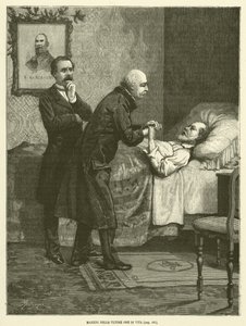 Mazzini w ostatnich godzinach życia (grafika) autorstwa Italian School