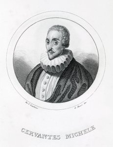 Miguel de Cervantes, hiszpański pisarz (1547-1616). autorstwa Italian School