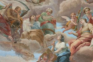 Mediolan, kościół San Francesco da Paola, sala Fresco Palazzo autorstwa Italian School