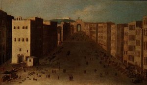 Neapolitańska scena uliczna autorstwa Italian School