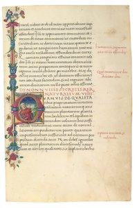 PSEUDO-ARISTOTLE, Secreta secretorum; "MARDOCHEUS IUDEUS", Epistola ad Alexandrum de cognitione veri dei; ADAM DE MONTALDO (ok. 1450-1495), Divinitus prolata iudicia sive premonita; Quedam alia summatim posita iudicia, Rzym, ok. 1490 (tusz i kolor na welin autorstwa Italian School