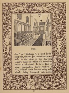 Strona z broszury hotelu San Domenico Palace, Taormina (litografia) autorstwa Italian School