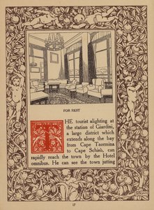 Strona z broszury hotelu San Domenico Palace, Taormina (litografia) autorstwa Italian School