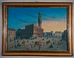 Palazzo Vecchio na Piazza della Signoria we Florencji autorstwa Italian School