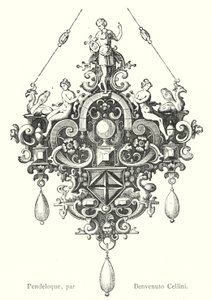 Pendeloque, autorstwa Benvenuto Cellini (grafika) autorstwa Italian School