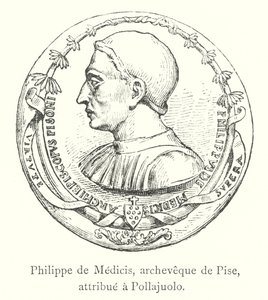 Philippe de Medici, archèveque de Pise, atrybut Pollaiuolo (rycina) autorstwa Italian School