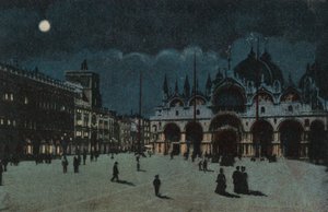 Plac Świętego Marka (kolorowa litografia) autorstwa Italian School