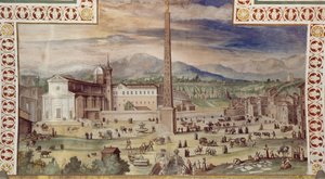 Piazza del Popolo, Rzym autorstwa Italian School