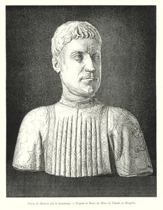 Pierre de Medici, zwany Podaną, od Popiersia Mino da Fiesole w Bargello (rycina) autorstwa Italian School