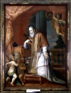 Pius V (1504-1572). Anonimowy obraz z kościoła lombardzkiego. autorstwa Italian School
