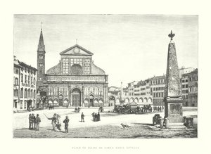Plac i kościół Santa Maria Novella (rycina) autorstwa Italian School