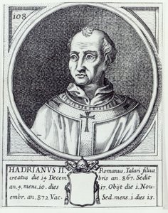 Papież Hadrian II autorstwa Italian School