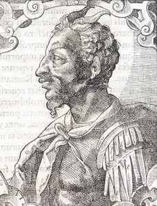 Portret Attyli z dzieła Bernardino Corio „Elogia Virorum Illustris”, Mediolan XVI wiek. autorstwa Italian School