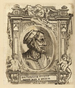 Portret Baldassare Tommaso Peruzzi, włoskiego architekta i malarza, urodzonego w pobliżu Sieny autorstwa Italian School