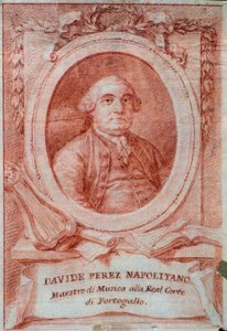 Portret włoskiego kompozytora Davide Pereza (1710-1778). autorstwa Italian School
