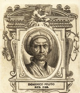 Portret Domenico Puligo, włoskiego malarza renesansu, działającego we Florencji autorstwa Italian School