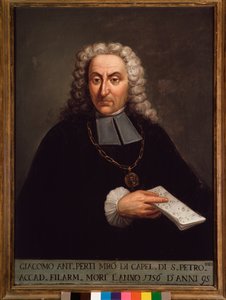 Portret Giacomo Perti (1661-1756) włoski kompozytor autorstwa Italian School