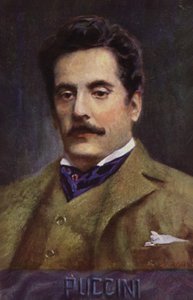 Portret Giacomo Pucciniego (kolorowa litografia) autorstwa Italian School