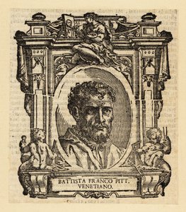 Portret Giovanniego Battisty Franco, włoskiego manierystycznego malarza i rytownika działającego w Rzymie, Urbino i Wenecji w połowie XVI wieku autorstwa Italian School
