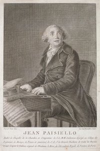 Portret Giovanniego Paisiello (1782-1840) wyryty przez Vincenta Aloja autorstwa Italian School