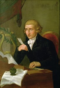 Portret Josepha Haydna (1732 - 1809) (olej na płótnie) autorstwa Italian School