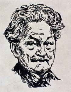 Portret Leosa Janacka, ilustracja z autobiografii „Lettere e reminescenze” (litografia) autorstwa Italian School