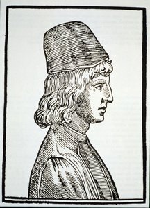 Portret Pico della Mirandola (1463-94), z Delle Celeste Fisionomia autorstwa Giovanniego Battisty della Porta, Padwa 1616, ilustrowany w History of Magic, opublikowanym pod koniec XIX wieku autorstwa Italian School