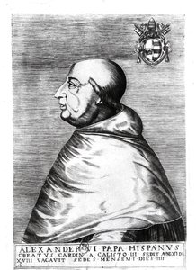 Portret papieża Aleksandra VI (1492-1503) XVI-XVII w. autorstwa Italian School