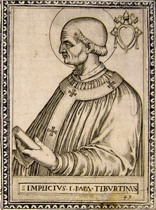 Portret papieża Symplicjusza, ok. 1760 (rycina) autorstwa Italian School