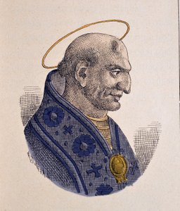 Portret papieża Adeodata II lub Dieudonne (672-676) autorstwa Italian School