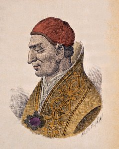 Portret papieża Konstantyna Iera (Konstantyna I lub Konstantyna lub Konstantyna) (708-715) autorstwa Italian School