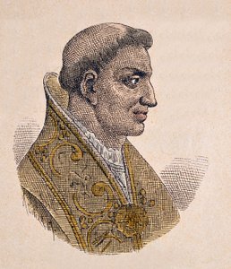 Portret papieża Etienne II (Stephen, stefano lub Stephanus) (752-757) autorstwa Italian School
