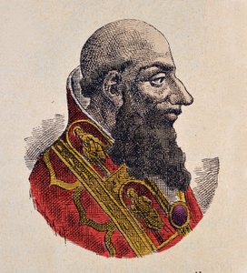 Portret papieża Etienne IV (Stephen, Stefano lub Stephanus) (885-891) autorstwa Italian School