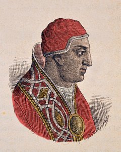 Portret papieża Grzegorza II (Gregorio lub Gregorius) (715-731) autorstwa Italian School