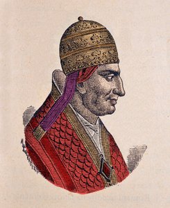 Portret papieża Grzegorza VI (Gregorio, Gregorius lub Gregory) (1045-1046) autorstwa Italian School