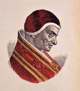 Portret papieża Pascala II (Pasquale lub Paschal) (1099-1118) autorstwa Italian School