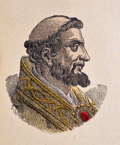Portret papieża Pelage Ier (pelagius lub Pelagio) (556-561) autorstwa Italian School