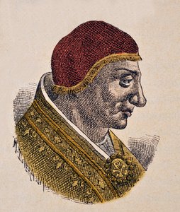 Portret papieża Serge II (Sergius, Sergio) (844-847) autorstwa Italian School