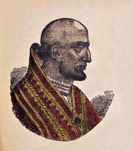 Portret papieża Theodore Ier (Theodorus lub Teodoro) (642-649) autorstwa Italian School